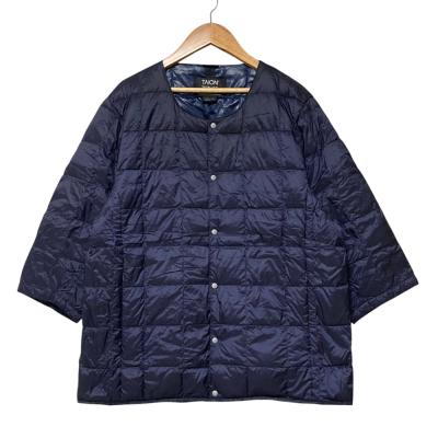 【shin】ネイビー ノーカラー ダウンジャケット 美品 ノーカラー ダウン（色：ネイビー系）の商品一覧 通販 - Yahoo