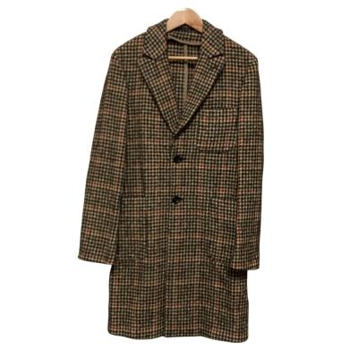 トゥモローランド チェスターコート ウール アルパカ モヘヤ 千鳥 チェック M トゥモローランド チェスターコート ウール アルパカ モヘヤ 千鳥
