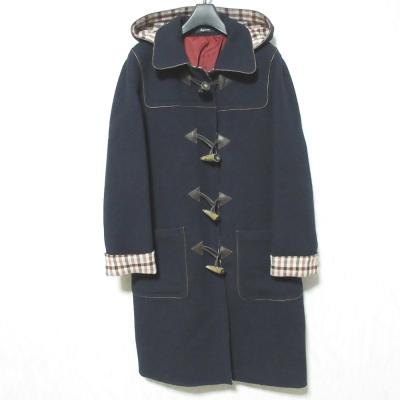 【新品・未使用】Aquascutum アクアスキュータム　トレンチコート　ブルー Aquascutum (アクアスキュータム) 総裏チェック ウエストベルト ダブル