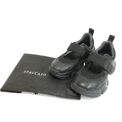 ☆美品☆ STACCATO /スタッカート/サンダル　【サイズ22.5】ブラック STACCATO(スタッカート)｜グリッターソールサンダル/ブラック の