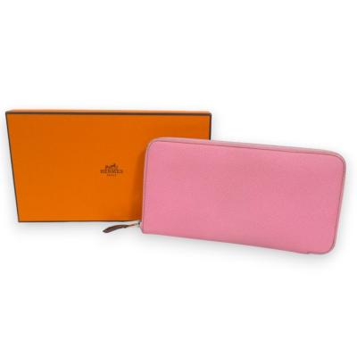 エルメス アザップ ロング シルクイン 長財布 ピンク aq11596