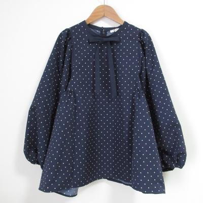 Yori 未使用 24AW yori ヨリ ドットサイドギャザーブラウス シャツ 38
