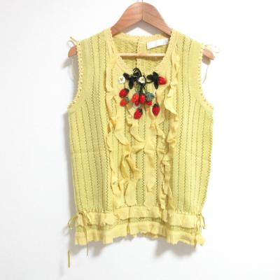 ブランド別 PINK HOUSE / いちご刺繍プルブラウス クロ O-25-10-31-079