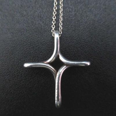 【美品】ティファニー SV925 インフィニティクロス ネックレス TIFFANY＆Co. ティファニーインフィニティクロスSV925