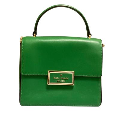 kate spade ケイトスペード ハンドバッグ グリーン レザーシボ革 