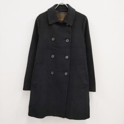 ◾️美品　マッキントシュ　コート　Pコート　ウール　ブラック ニュークラシック PEA COAT ツイル接結メルトン(コート