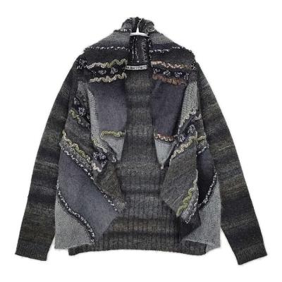 M.&KYOKO エムアンドキョウコ リバーシブル ニットロングコート 総柄 中古・古着通販】M.&KYOKO (エムアンドキョウコ) リバーシブル