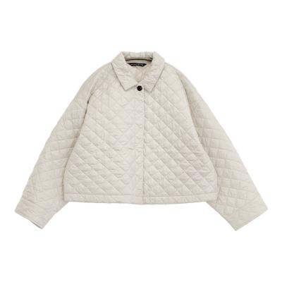 mizuiroind ミズイロインド　キルティングショートブルゾン　アイボリー ミズイロインド（レディースキルティング）（性別：レディース