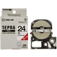 キングジム 「テプラ」PRO テプラテープ SS24KL 24mm 白ラベルロング16M巻 黒文字 | よろずやマルシェYahoo!ショッピング店
