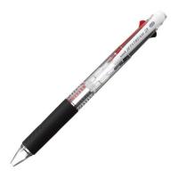 三菱鉛筆 ジェットストリーム ノック式 2色油性ボールペン(黒・赤インク) 0.7mm 透明 SXE2-300-07 | よろずやマルシェYahoo!ショッピング店
