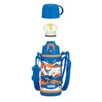 サーモス 水筒 真空断熱2ウェイボトル 0.6L/0.63L ブルーブラウン 直飲み コップ付き 子供用 通園通学 FJJ-602WF BLBW | Mabyco