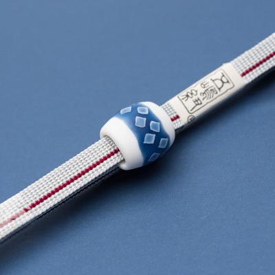三分紐(帯留付) 五嶋紐 1874 3 五嶋紐 三分紐 ×喜南鈴硝子帯留セット 