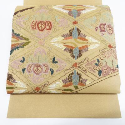 百万粒 相良刺繍 中国刺繍 多色 金 袋帯 A790-15 【中古】 平和屋本店○最高級 中国三大刺繍 相良刺繍 総刺繍 袋帯 200万粒 総