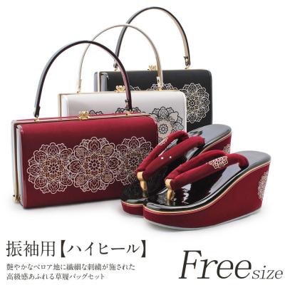 成人式 草履 バッグ セット 赤 黒 椿のおすすめ人気商品一覧 通販