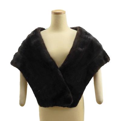 【美品】ROTINY ミンク　和装　着物　MINK 房付き 本毛皮ショール 中古】 ミンクショール ホワイト きもの用 着物用 リサイクル