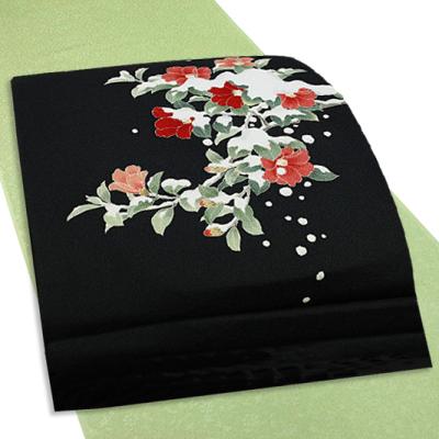 【セット】紬 雪の結晶飛び柄刺繍と秀美謹製クリスマス名古屋帯◇新品未使用 セット】紬 雪の結晶飛び柄刺繍と秀美謹製クリスマス名古屋帯◇新品