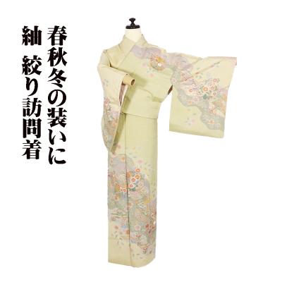 キリン　訪問着 ダークグリーン 幾何学模様 絹100% 訪問着（色：グリーン系）のおすすめ人気商品一覧 通販 - Yahoo