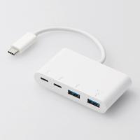 【推奨品】エレコム U3HC-A424P10WH USB Type-Cコネクタ搭載USBハブ(PD対応) ホワイト | キムラヤYahoo!店