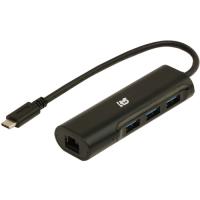 ラトックシステム RS-UCLAN-H3 USB Type-C ギガビット対応LANアダプター USBハブ付き ブラック | キムラヤYahoo!店