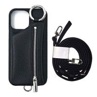 ajew iPhone15Proケース スマホケース ショルダーひも付き 品 エジュー バンパー ajew cadenas zipphone case shoulder aj02-00315 iPhone15Pro, Bla | KINAストア