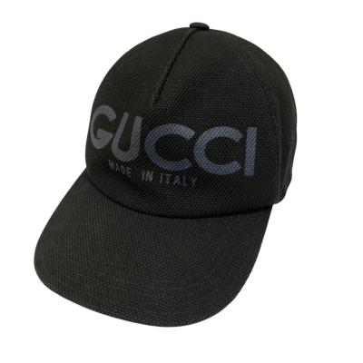 【新品未使用】Gucci 本革&ナイロン　キャップ　黒 新品未使用】Gucci 本革&ナイロン キャップ 黒 新品未使用】Gucci 本革