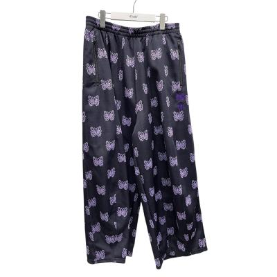 ✧Needles✧ 別注ラメ トラックパンツ ブラック パープル サイズ S ニードルス NEEDLES 別注 トラックパンツ 黒 パープル 紫 ラメ S