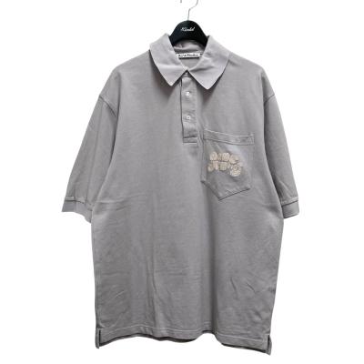 Acne Studios 半袖　ポロシャツ 即購入OK】Acne Studios 半袖ポロシャツ サイズL ブラック