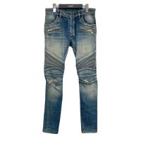 バルマン メンズ バイカー デニムパンツ ブラック ブルー BALMAIN ...