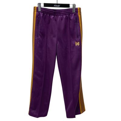 ✧Needles✧ 別注ラメ トラックパンツ ブラック パープル サイズ S ニードルス NEEDLES 別注 トラックパンツ 黒 パープル 紫 ラメ S