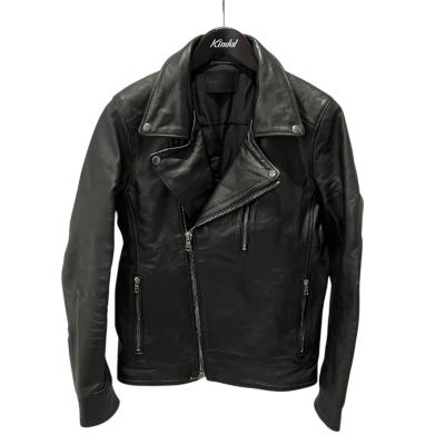 【美品】junhashimoto×nano・universe レザーライダース バンドカラー レザー シングルライダースジャケット