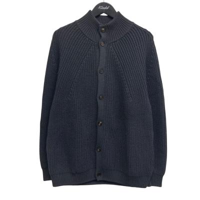 BATONER ネイビー カーディガン ウール製 BATONER ネイビー カーディガン ウール製 BATONER ネイビー