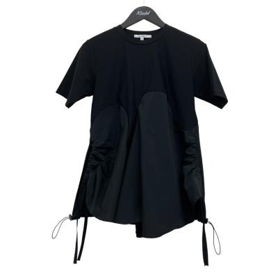 un3d. ウェーブラインTシャツ 黒　36 UN3D.（アンスリード） ウェーブラインTシャツ ブラック サイズ：36