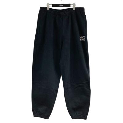 stussy nike スウェットパンツ　ブラック 黒 23FW STUSSY x NIKE STONE WASHED FLEECE PANT BLACK
