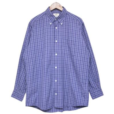 極美品 HERMES エルメス 半袖 カラーカットワーク シャツ ショートスリーブ コントラストストライプ ブルー ブラウン M 中古 4b007176 楽天市場】エルメス シャツ（メンズファッション）の通販