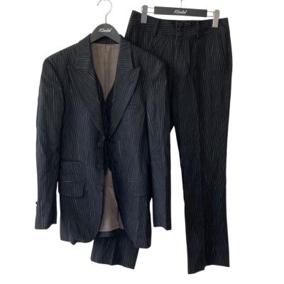 超美品!! ジャンポールゴルチェ スーツ セットアップ フレアパンツ 黒系 48 ジャンポールゴルチエ ファムJean Paul GAULTIER FEMME ウール
