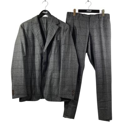 BOGLIOLI ボリオリ スーツ セットアップ 50 チェック Kジャケット灰 中古・古着通販】BOGLIOLI (ボリオリ) セットアップスーツ