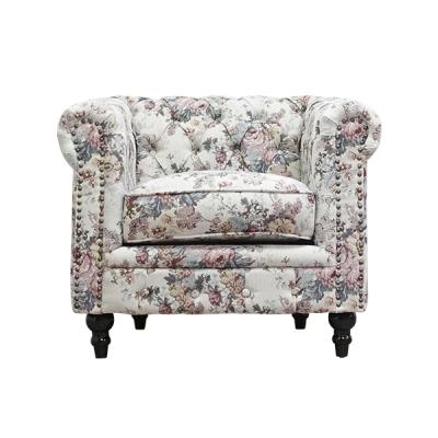 【美品】新象 シングルソファ 1P アンティーク 花柄　グレー　レトロ　ソファ sa925b1-f254k.jpg