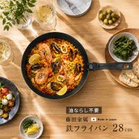 使いやすい 鉄フライパン 28cm IH対応(藤田金属鉄フライパン 日本製 鉄 フライパン 浅 型 手入れ不要 藤田金属) | キレイスポット
