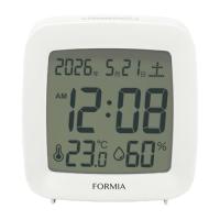 Formia(フォルミア) 置き時計 目覚まし時計 見やすい 温度 湿度 日付 曜日 電子音 スヌーズ ライト デジタル 保土ヶ谷電子販売 ホワ | ルミナスエイト ヤフー店