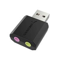 SABRENT USB オーディオ変換アダプタ WindowsとMac対応、プラグ＆プレイ、ドライバ不要 (AU-MMSA)
