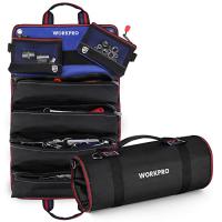 WORKPRO ツールバッグ ツールロールバッグ 工具いれ 工具ケース 工具袋 道具袋 高耐久 6つ収納ポケット カラビナ ストッパー付 多目的 | ルミナスエイト ヤフー店