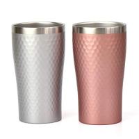 マルサン近藤 サーモタンブラー ペア 真空断熱 二重構造 ステンレス ダイアナ シルバー&amp;ピンク 370ml セット 05677 | ルミナスエイト ヤフー店