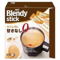 AGF ブレンディ スティック カフェオレ 甘さなし 100本  スティックコーヒー  無糖 | ルミナスエイト ヤフー店