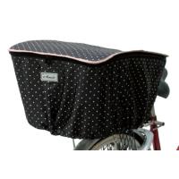 マルト MARUTO ファッション後バスケットカバー ファスナー付 D-4RMT 水玉 ブラック まとめ買い6個セット | キリーショップ ヤフー店