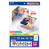 メール便発送 サンワサプライ フォト光沢CD DVDケースカード 見開き JP-INDGK2N | キリーショップ ヤフー店