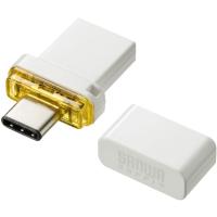 サンワサプライ 超高速USB3.2 Gen1 Type-C USB AコネクタとType-Cコネクタ付きコンパクトUSBメモリ 32GB UFD-3TC32GW | キリーショップ ヤフー店