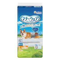 ユニ・チャーム マナーウェア 男の子用 Lサイズ 青チェック・紺チェック 18枚 ペット用品 | キリーショップ ヤフー店