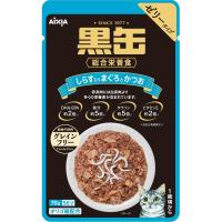 アイシア 黒缶パウチ しらす入りまぐろとかつお 70g 猫用フード | キリーショップ ヤフー店