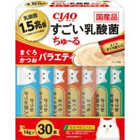 いなばペットフード CIAO すごい乳酸菌ちゅ〜る まぐろ・かつおバラエティ 14g×30本 猫用おやつ | キリーショップ ヤフー店