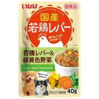 いなばペットフード 国産若鶏レバーパウチ 若鶏レバー＆緑黄色野菜 40g 犬用フード | キリーショップ ヤフー店